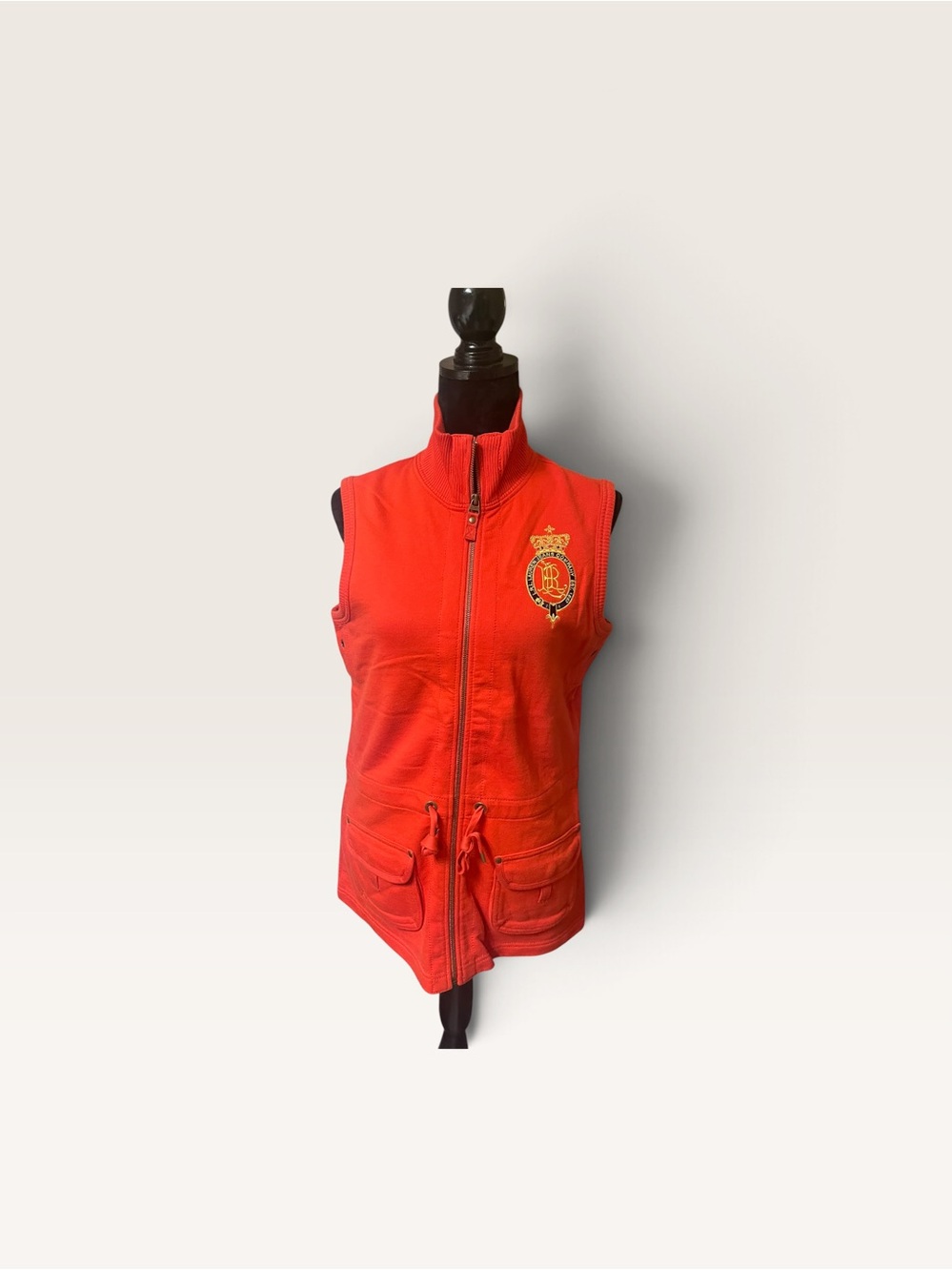 Lauren Ralph Lauren Vest Women Large Orange Full Zip Utility
Field Crest LRL